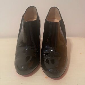 Christian Louboutin Black Patent Ankle Boots